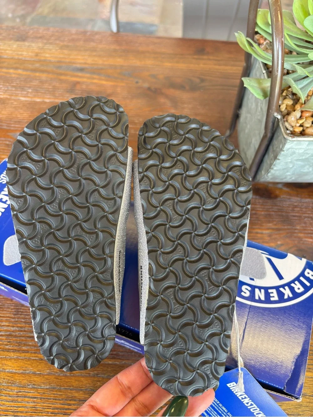 Birkenstock Kids Glitter Double-Buckle Sandals in Gold